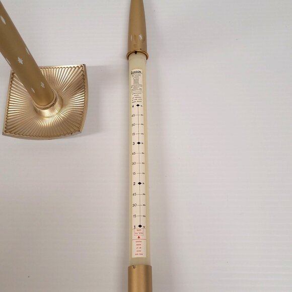 Ronson Varaflame Stardust Butane Gas Candle & Holders Set 2 Vintage Gold 15'' - Picture 4 of 6